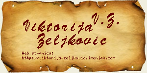 Viktorija Zeljković vizit kartica